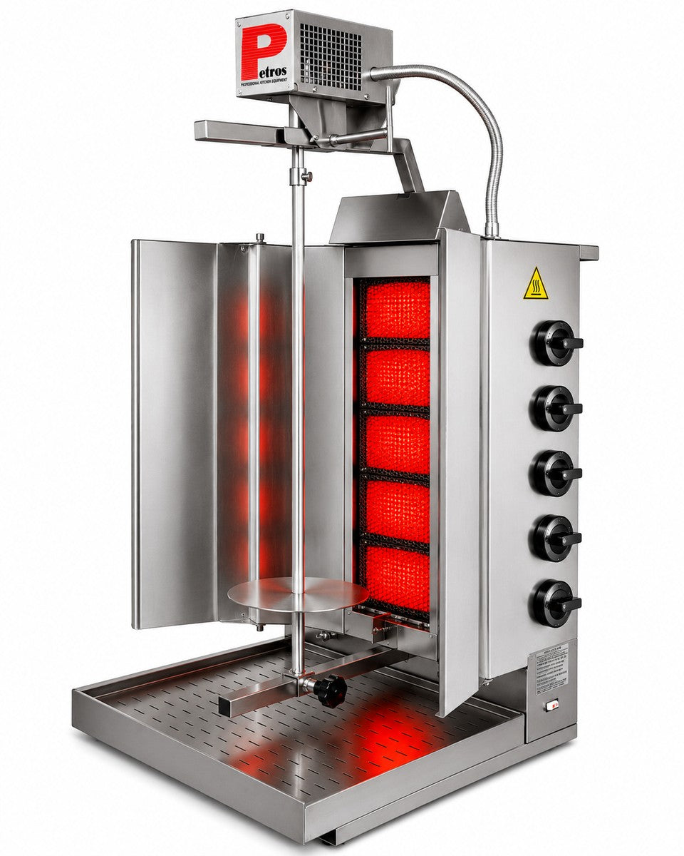 Petros RG-50 Commercial Gas Shawarma Machine – 50,000 BTU